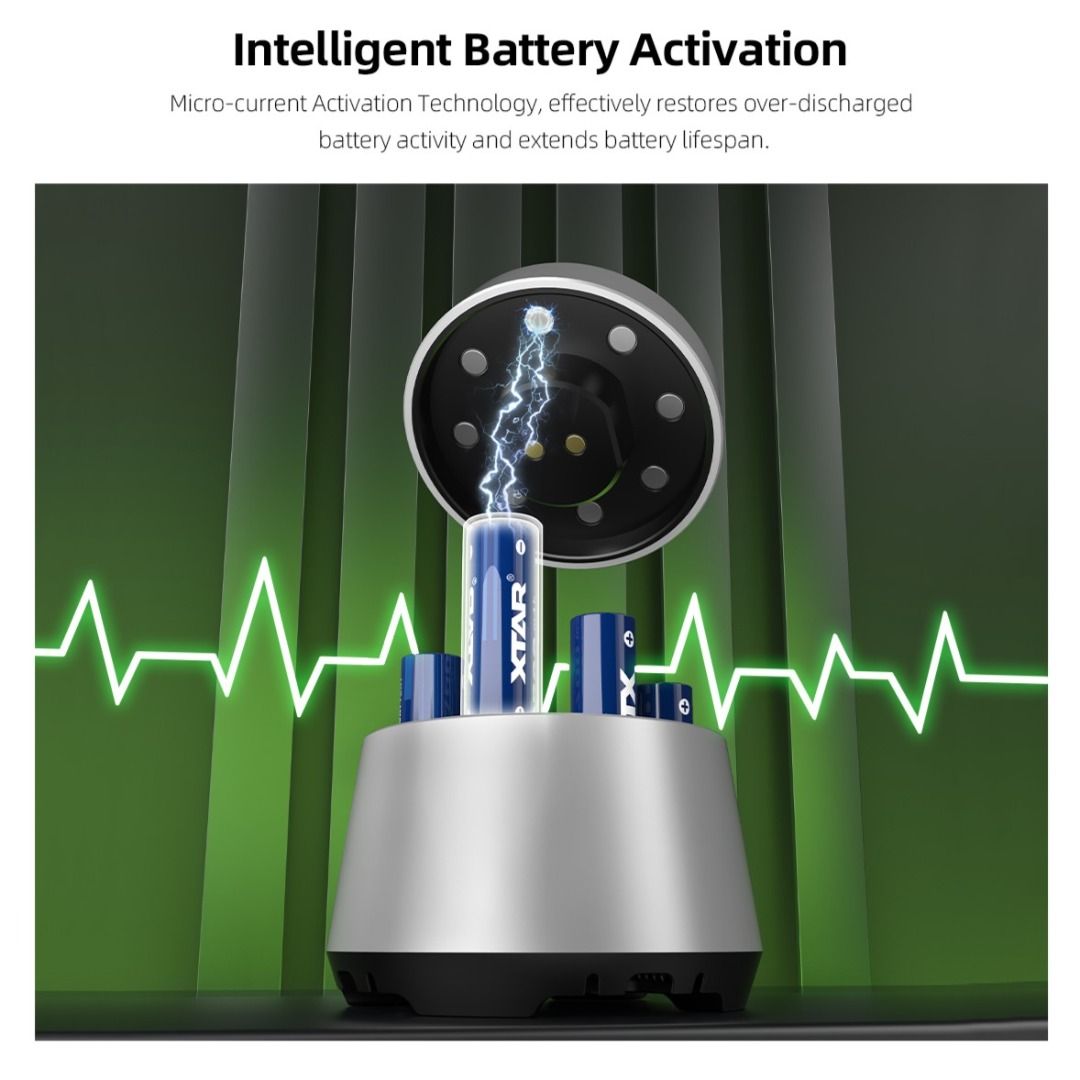 XTAR L8 Box Charging Station & Storage for AA & AAA Battery