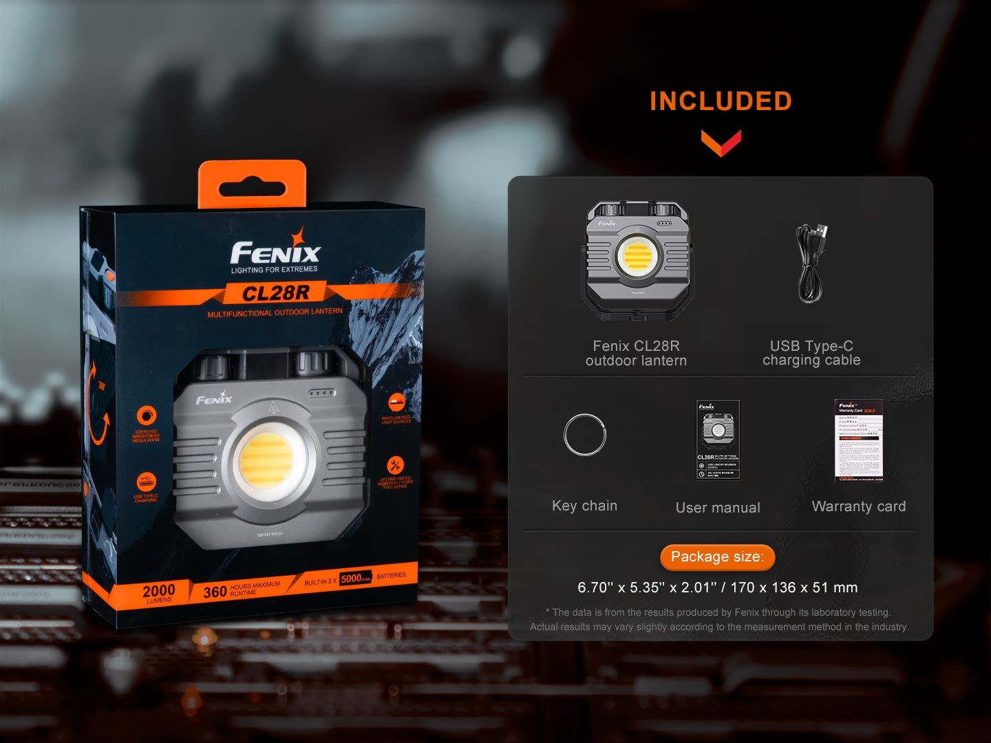 Fenix CL28R Multifunctional Outdoor Lantern + Power Bank USB-A Port