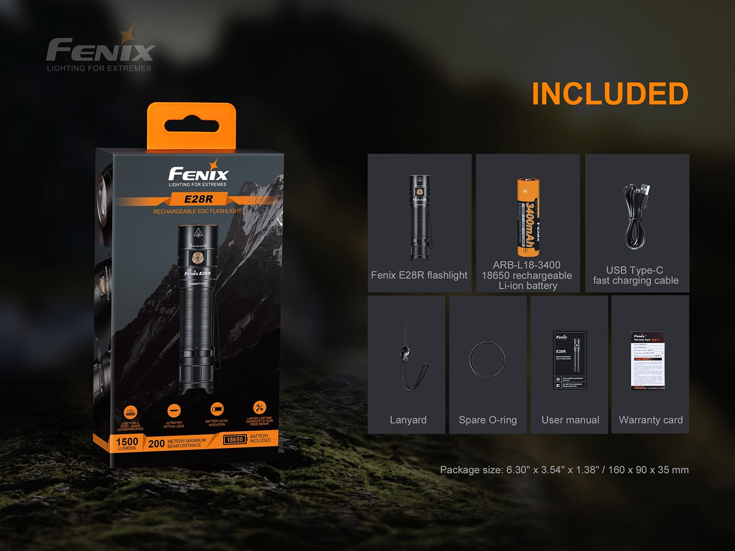 Fenix E28R Rechargeable LED Flashlight