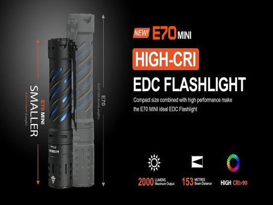 Acebeam E70 Mini High CRI LED Flashlight