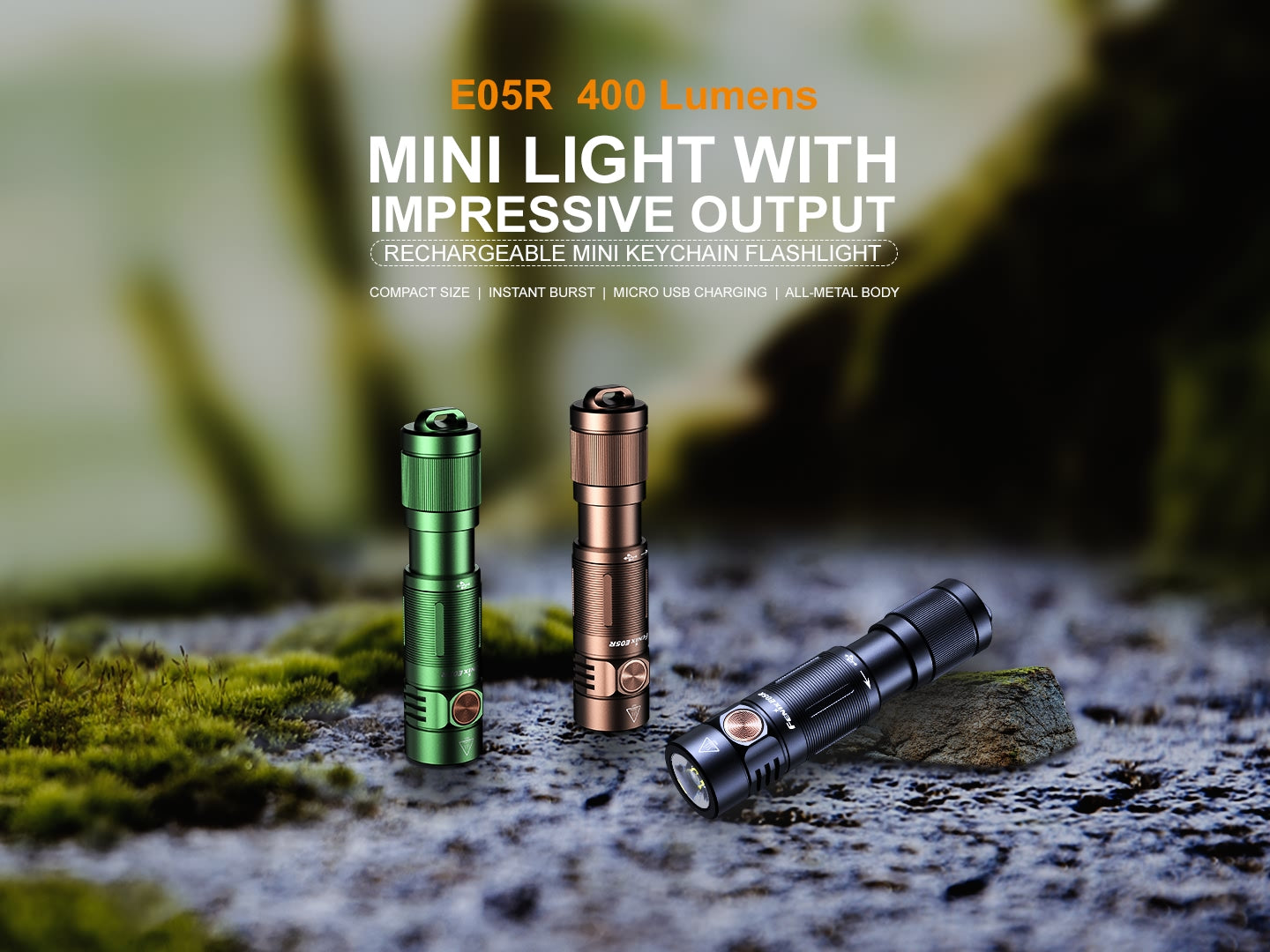 Fenix E05R Rechargeable Keychain Flashlight