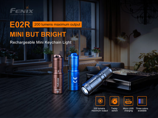 Fenix E02R Rechargeable Keychain Flashlight