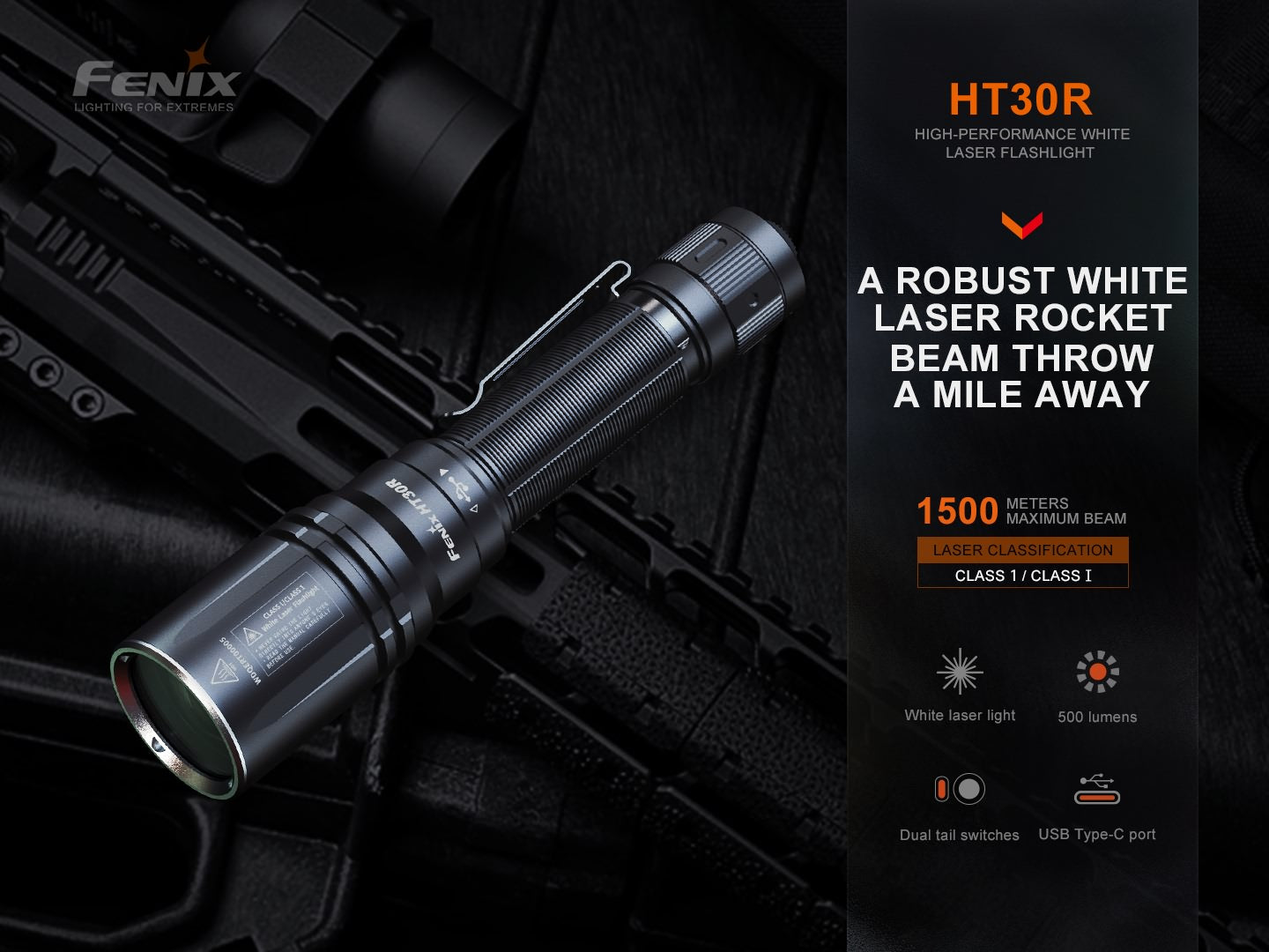 Fenix HT30R White Laser Flashlight