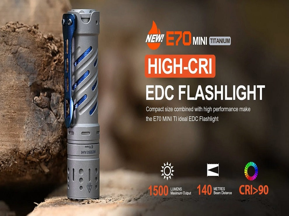 Acebeam E70 Mini Titanium LED Flashlight