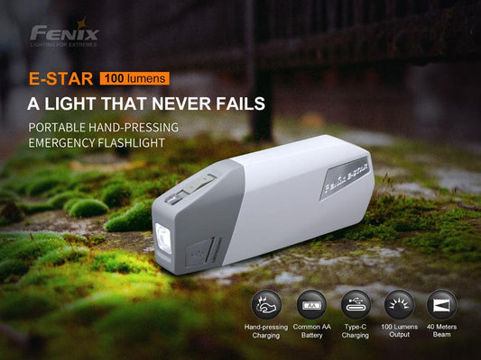 Fenix E-Star Portable Hand-Pressing Emergency Flashlight