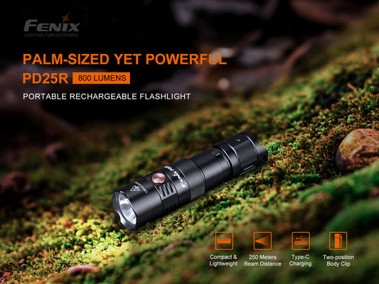 Fenix PD25R Compact USB-C Rechargeable Flashlight