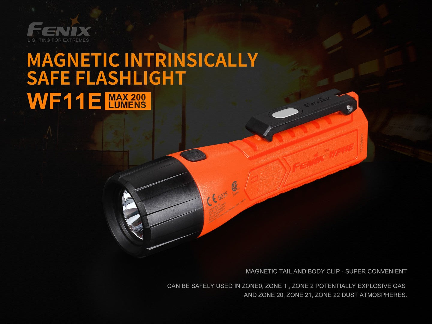 Fenix WF11E Magnetic Intrinsically Safe Flashlight