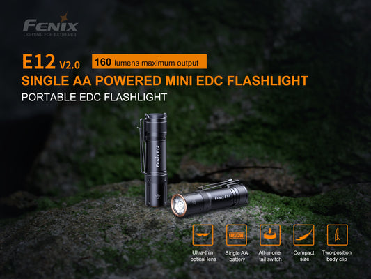 Fenix E12 V2 Compact Everyday Carry Flashlight
