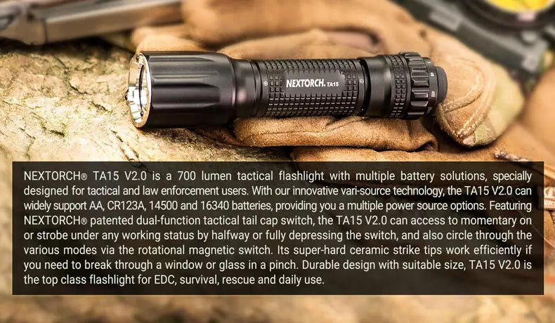 Nextorch TA15 V2 Compact Tactical Flashlight