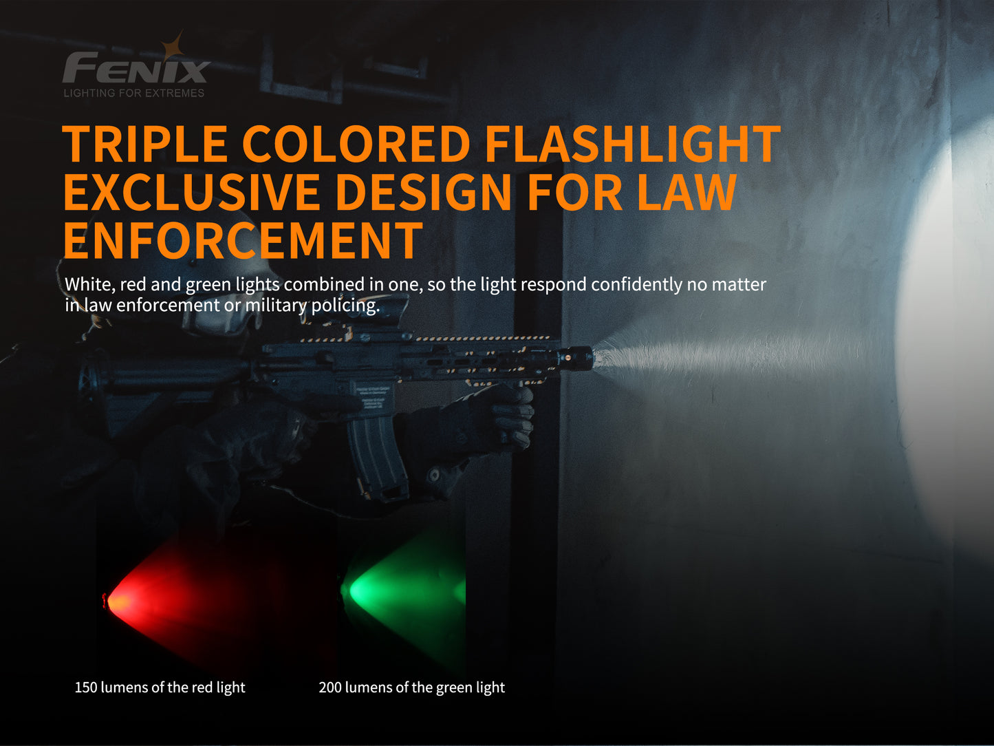 Fenix TK26R Triple Colored Flashlight