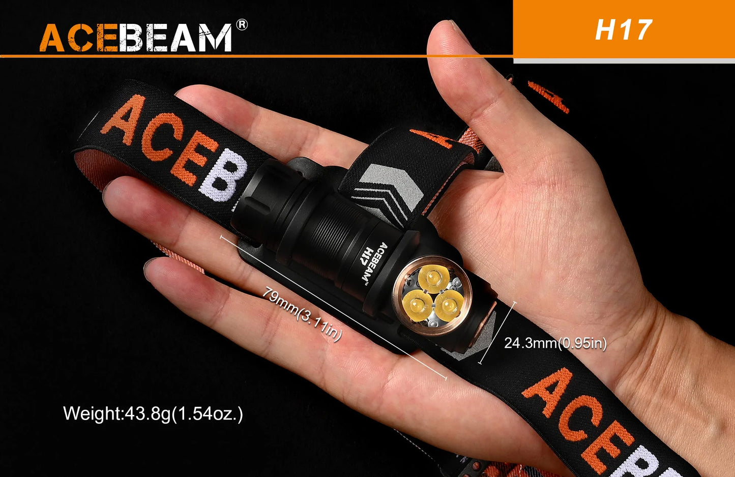 Acebeam H17 Right Angle Flashlight / Headlamp
