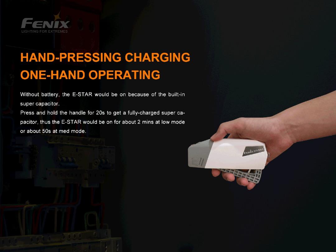 Fenix E-Star Portable Hand-Pressing Emergency Flashlight