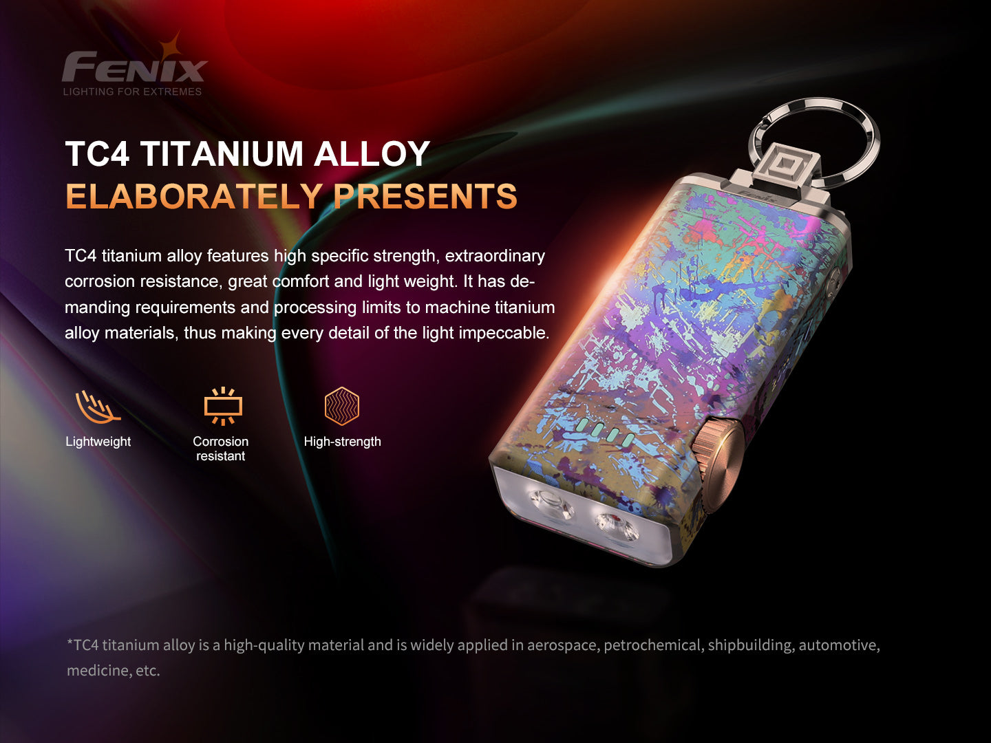 (Limited Edition) Fenix 20th Anniversary Titanium Keychain Flashlight - Model no. Apex 20