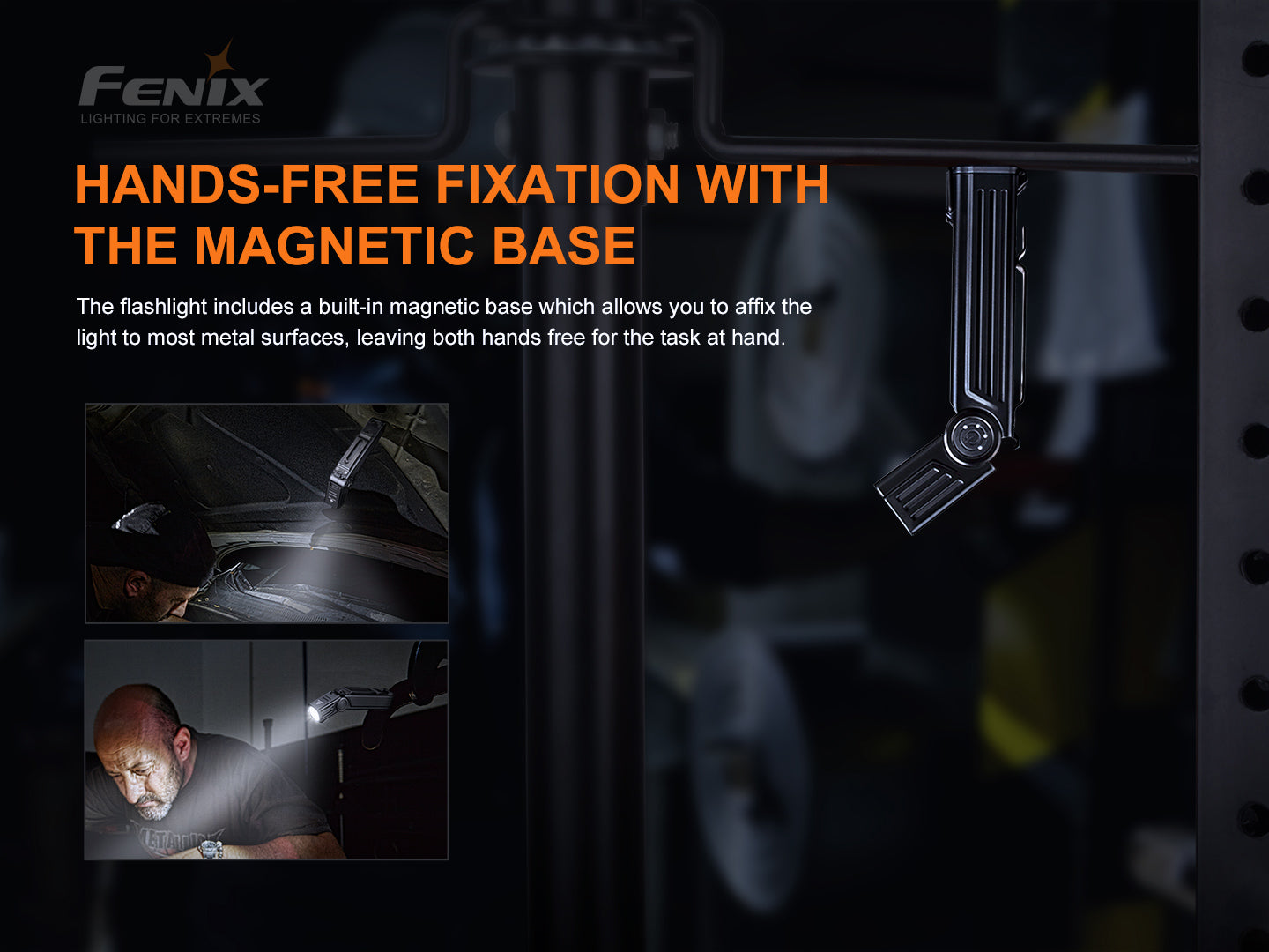 Fenix WT25R Adjustable Head & Magnetic Base Flashlight