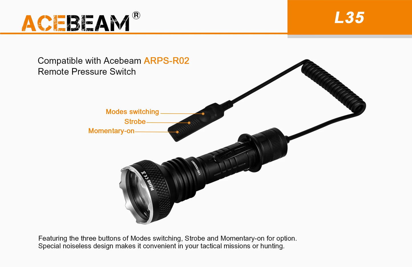 Acebeam L35 LED Flashlight_5,000 Lumens