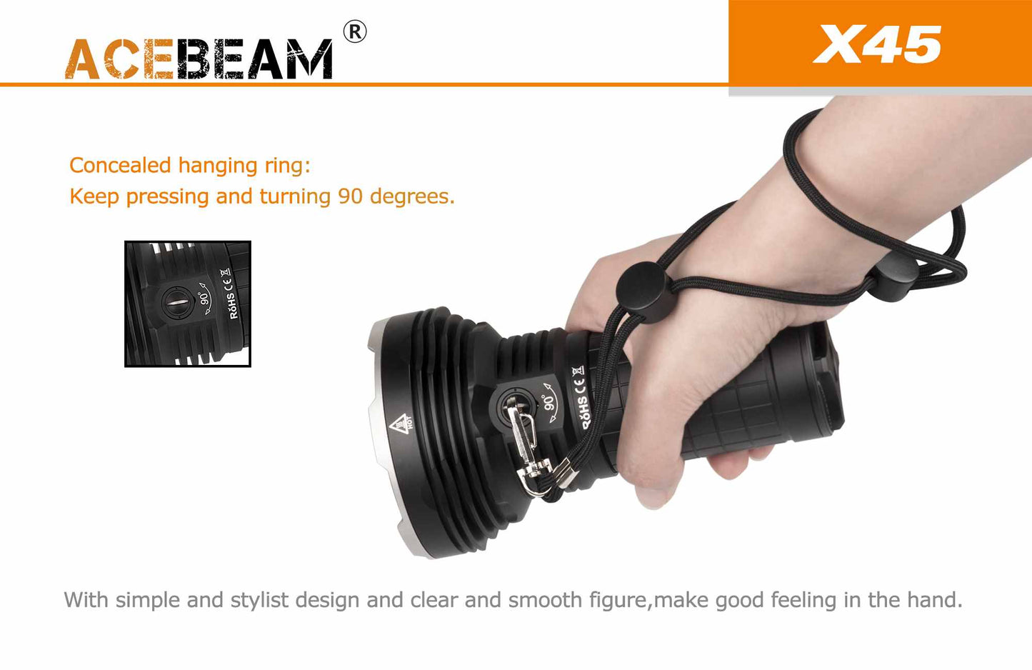 Acebeam X45 II 18,000 Lumens High Power LED Searchlight