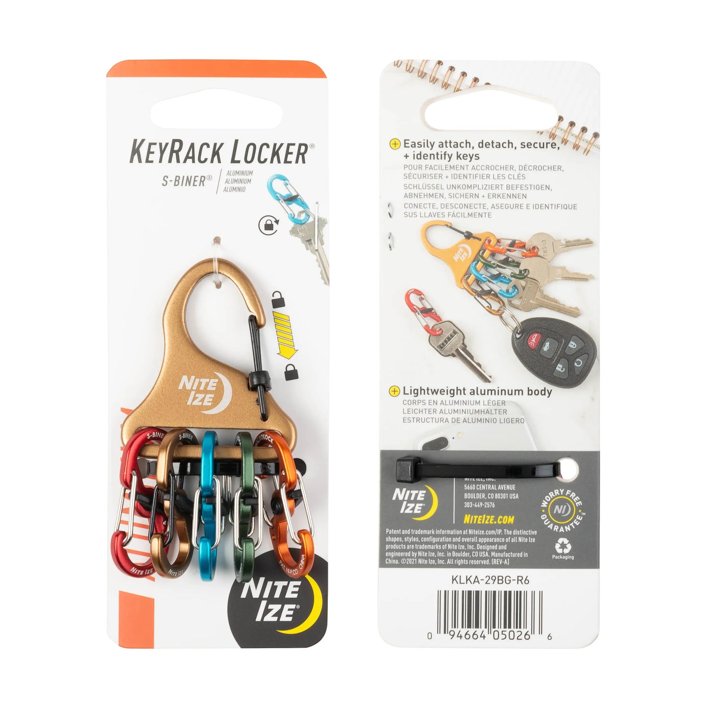 Nite Ize KeyRack Locker S-Biner Aluminium