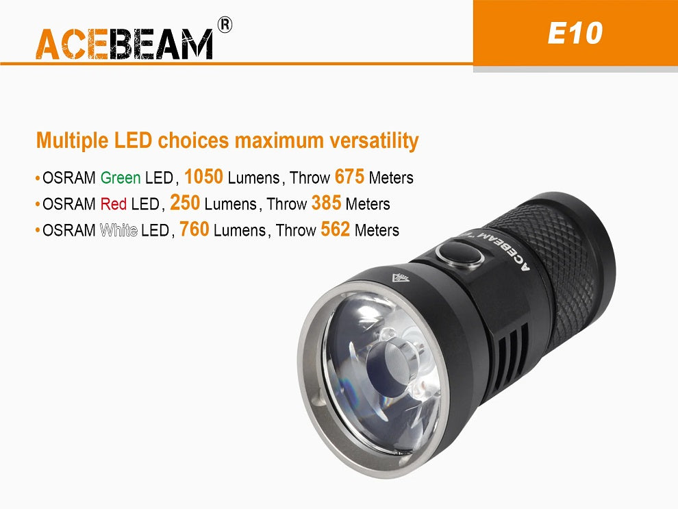 Acebeam E10 Compact Long Throw Flashlight